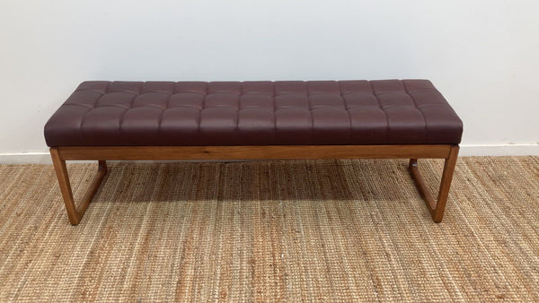 Gerald Easden module bench stool original genuine MCM vintage restored Italian leather