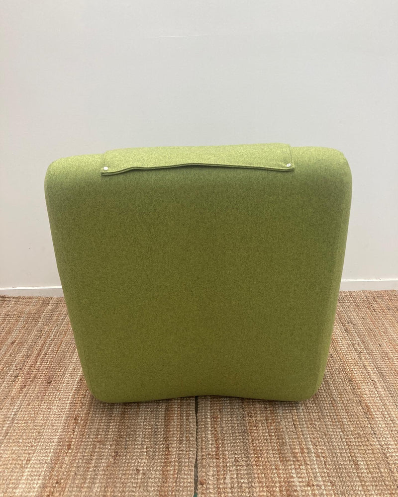 Authentic Featherston Uniroyal Numero 1V IV highback armchair Lime matching ottoman