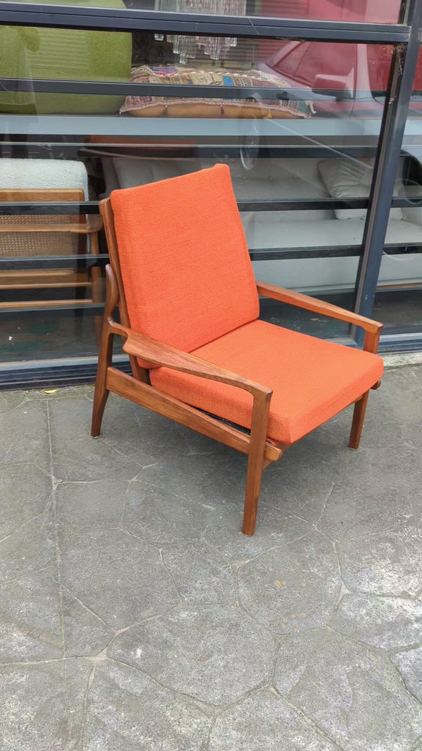 Fler Narvik highback armchair restored MCM vintage 1960s