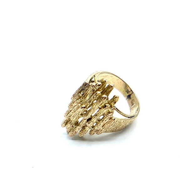 14ct solid gold mid century unisex ring Size N Game of thrones 1970s