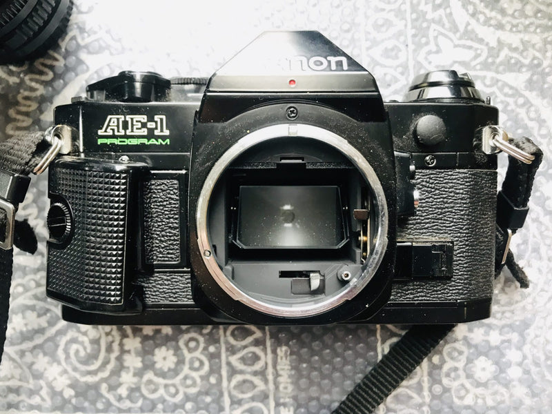 Canon AE-1 Program 35mm SLR Film Camera Japan plus 3 additional lens