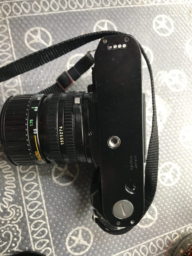 Canon AE-1 Program 35mm SLR Film Camera Japan plus 3 additional lens