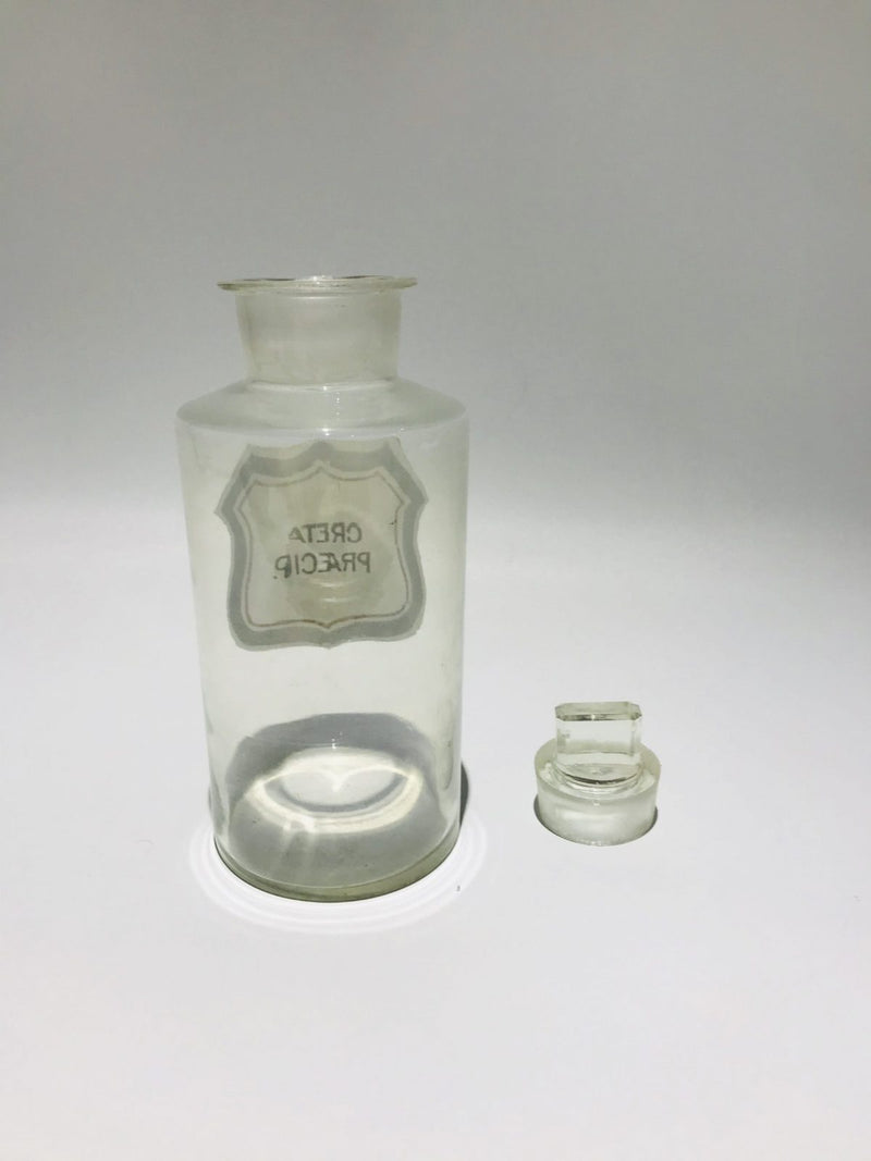 Rare Antique Clear Apothecary Glass Bottle Pharmacy Chemist Jar England America Late 18th Century 42.5oz 1.2litres