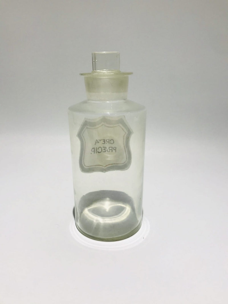 Rare Antique Clear Apothecary Glass Bottle Pharmacy Chemist Jar England America Late 18th Century 42.5oz 1.2litres