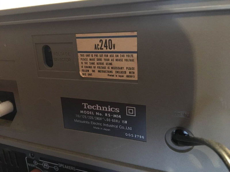Technics japan M14 cassette tape deck player vintage 2 head 1980