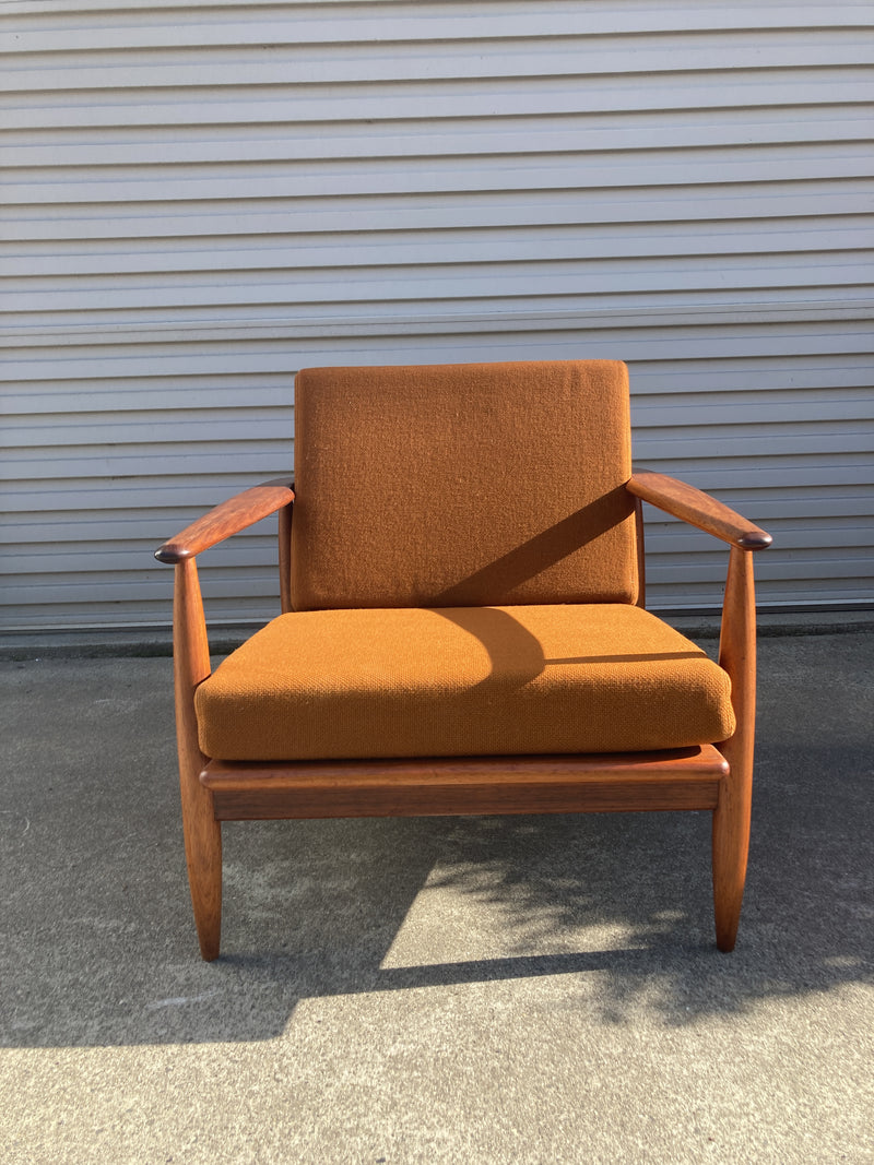 Rare Parker low line wraparound armchair genuine 1960s restored MCM rattan