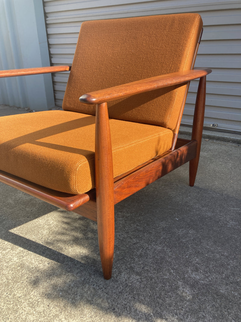 Rare Parker low line wraparound armchair genuine 1960s restored MCM rattan