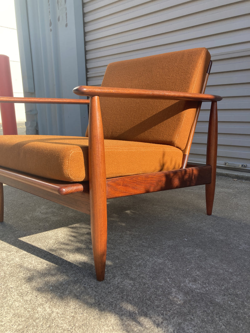 Rare Parker low line wraparound armchair genuine 1960s restored MCM rattan