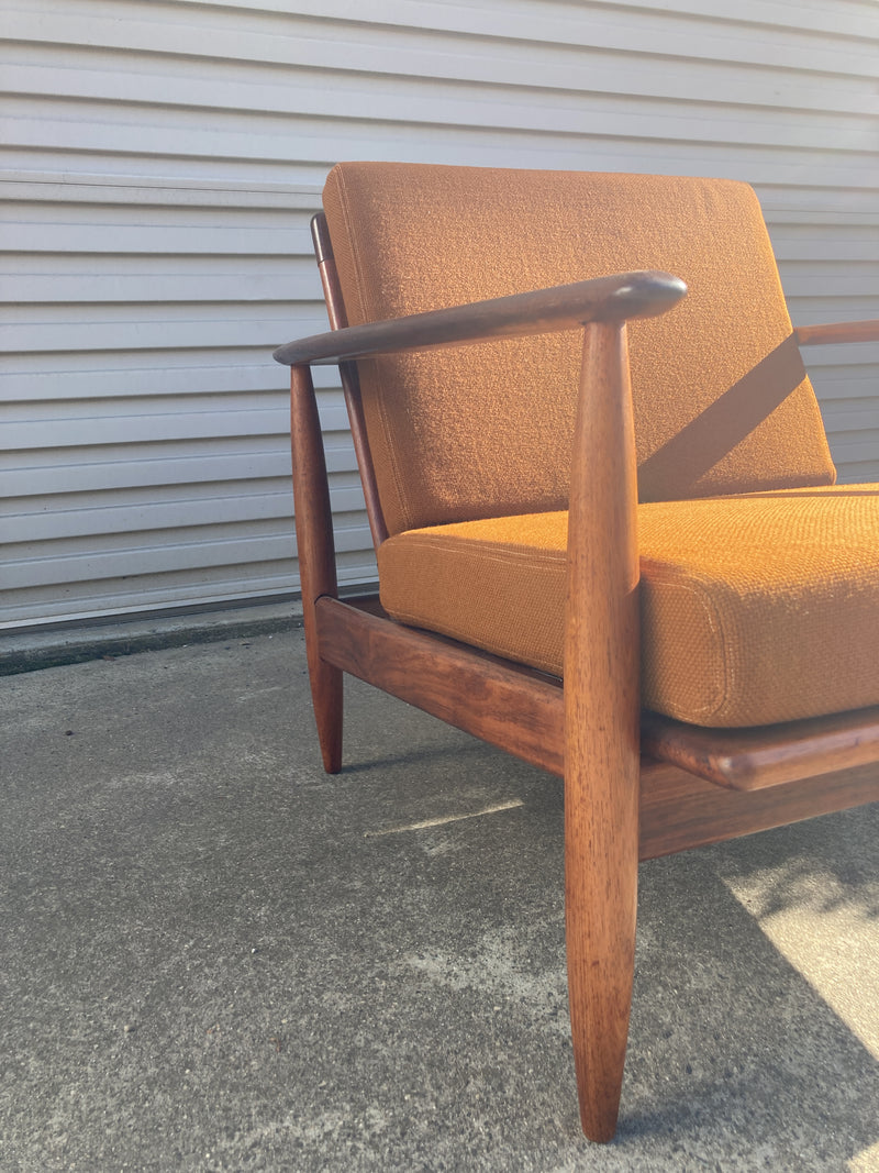 Rare Parker low line wraparound armchair genuine 1960s restored MCM rattan