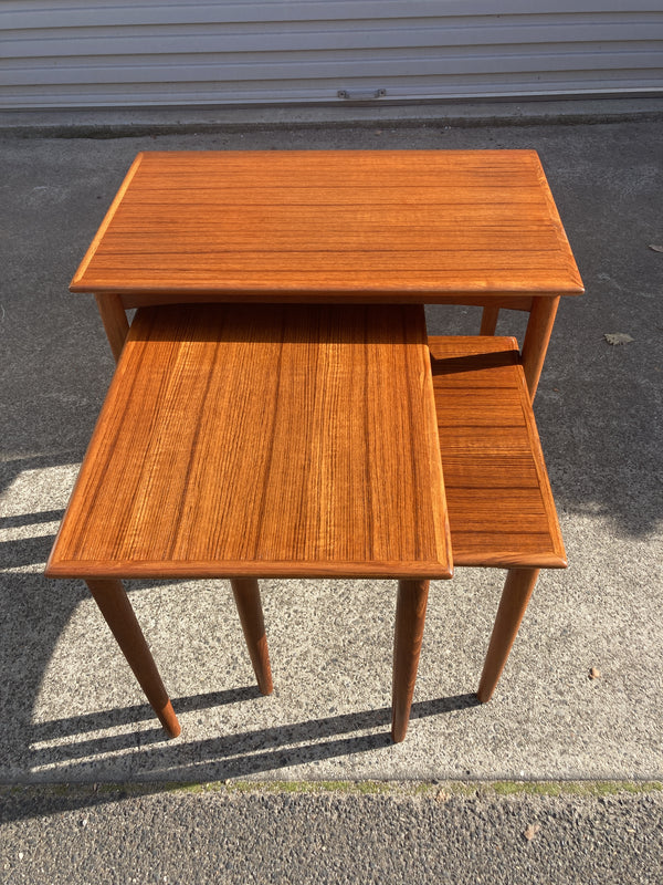 Nest of coffee tables Parker original 1960s genuine blackwood version fully restored