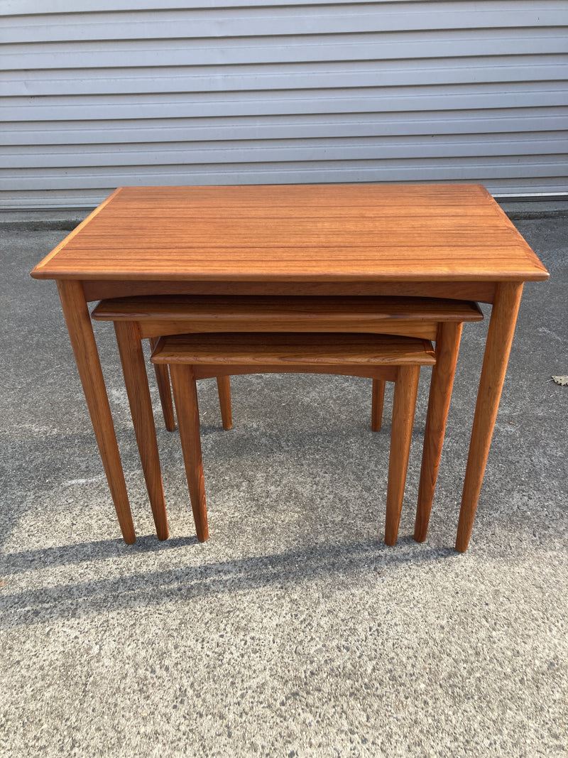 Nest of coffee tables Parker original 1960s genuine blackwood version fully restored