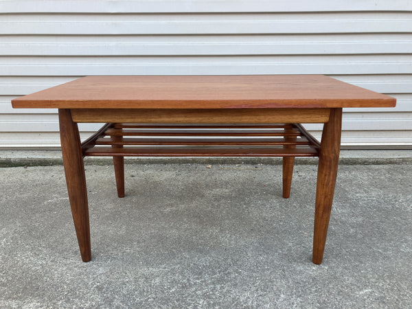 Genuine Parker 1960s coffee table teak magazine rack fully restored