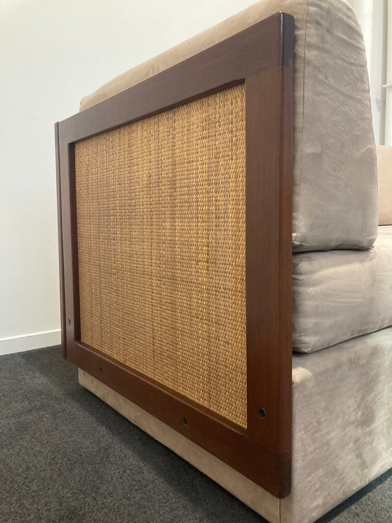 Original Parker rattan modular lounge couch set MCM restored 1970s
