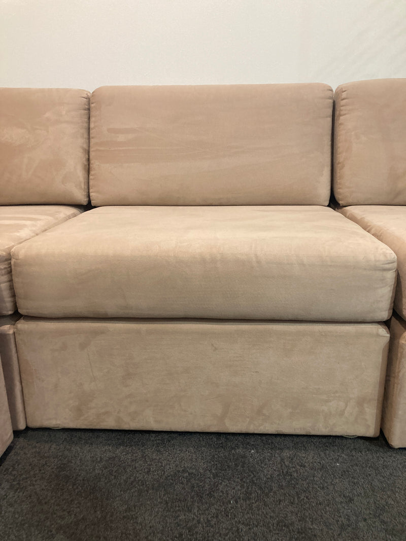 Original Parker rattan modular lounge couch set MCM restored 1970s