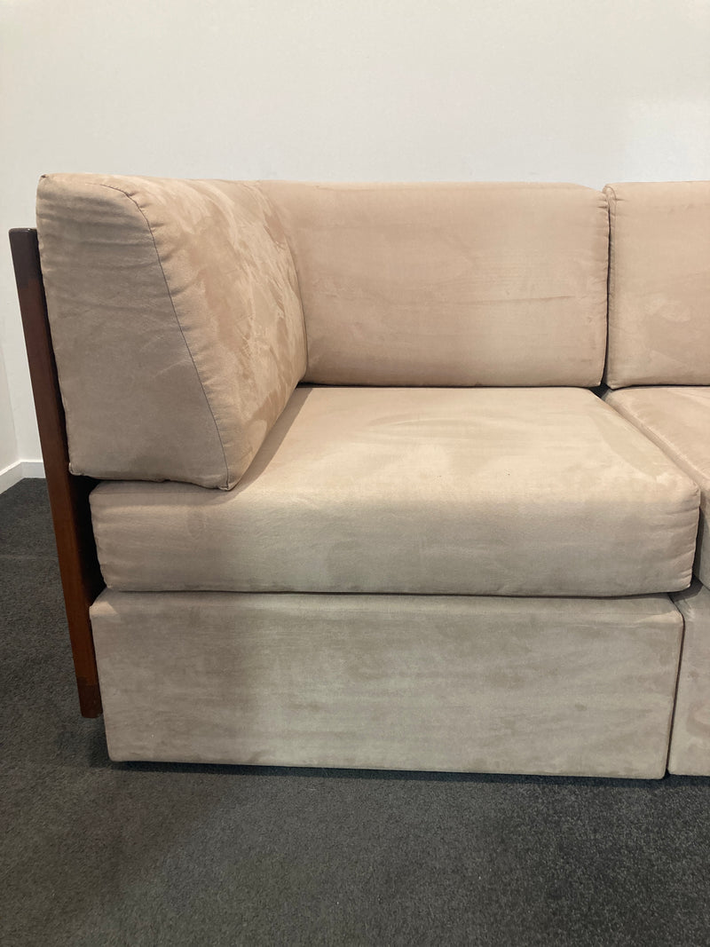 Original Parker rattan modular lounge couch set MCM restored 1970s