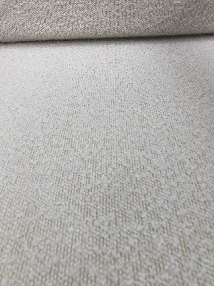 Parker wraparound rattan full set 3 seater couch pair of armchairs pair of ottomans genuine 1960s restored MCM boucle ivory