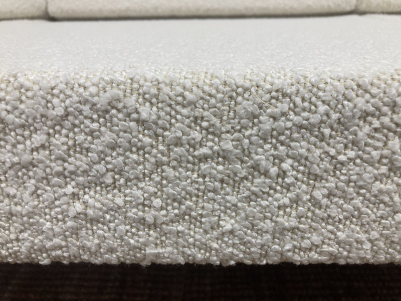 Parker wraparound rattan full set 3 seater couch pair of armchairs pair of ottomans genuine 1960s restored MCM boucle ivory