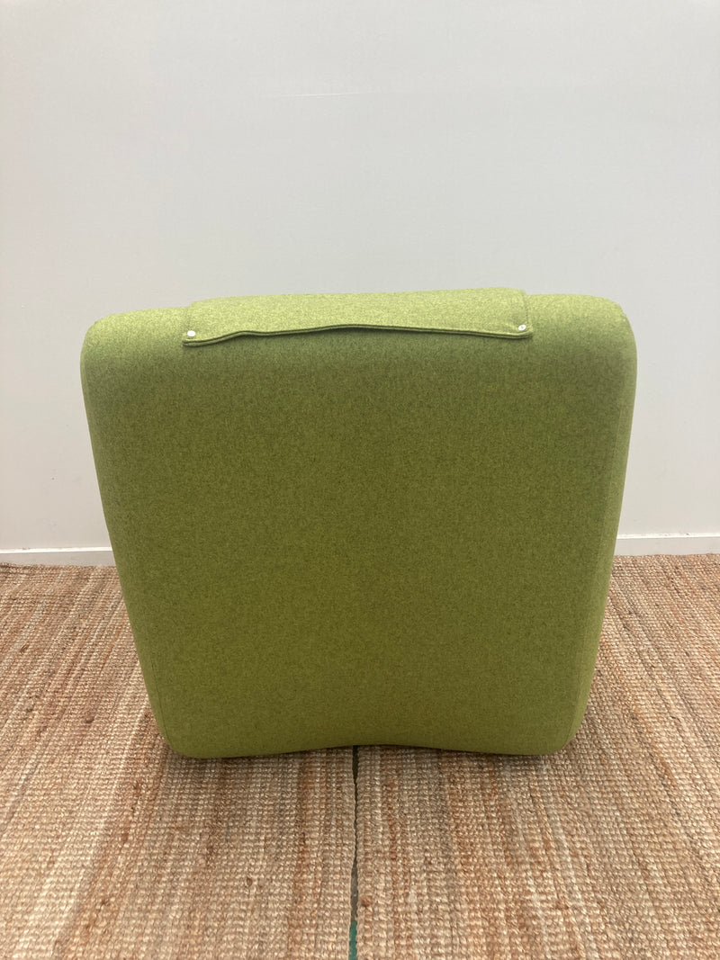 Authentic Featherston Uniroyal Numero 1V IV highback armchair Lime matching ottoman