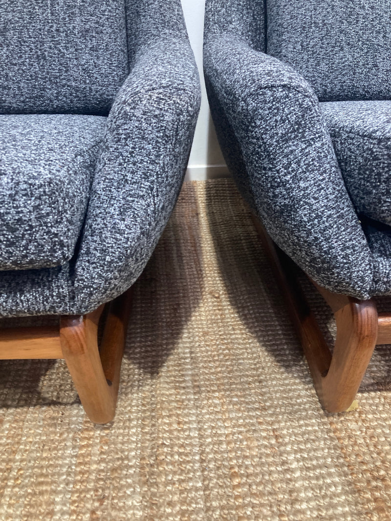 Pre order  - Danish Deluxe Trina lounge suite pair armchairs couch fully restored MCM boucle (choose your own fabric)