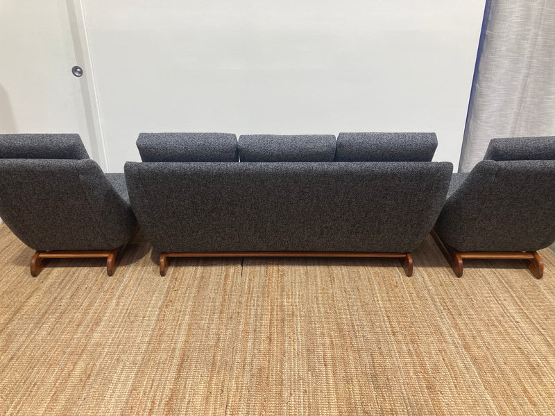 Restoration of Danish Deluxe Trina lounge suite set and alpha rattan coffee table