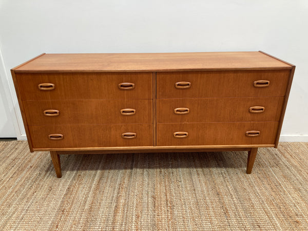 Parker chest of drawers sideboard buffet credenza MCM Nordic 1960s fully restored