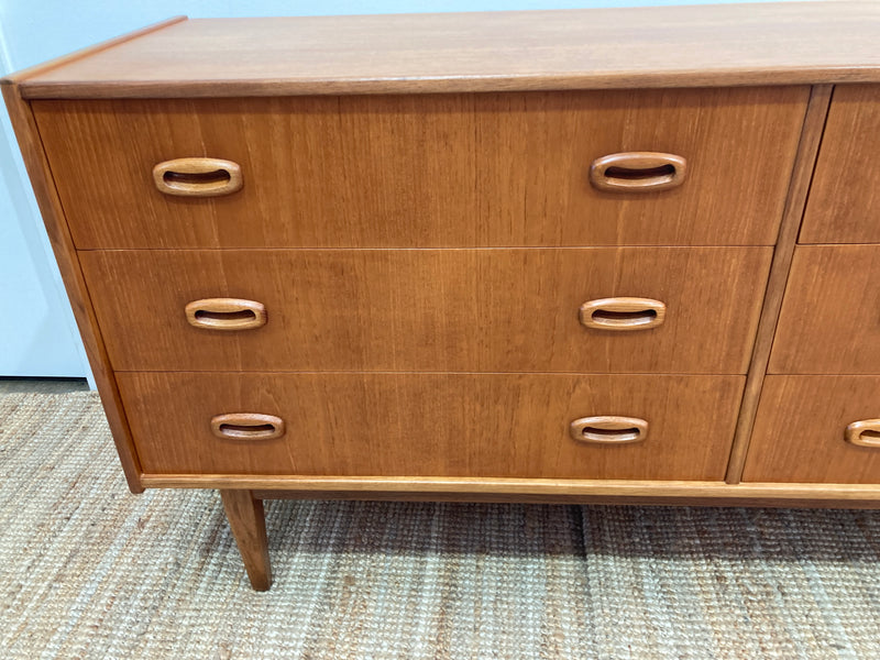 Parker chest of drawers sideboard buffet credenza MCM Nordic 1960s fully restored