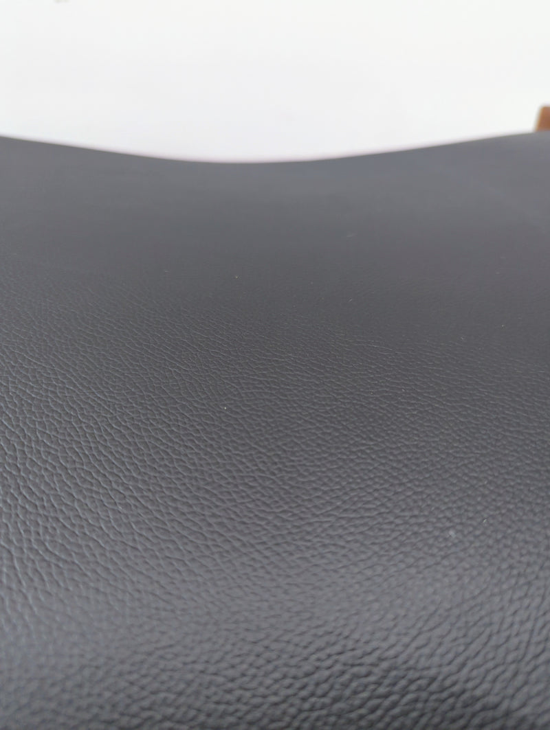 Authentic Parker stool for Nordic dresser table 1960s mustard yellow or black Italian leather