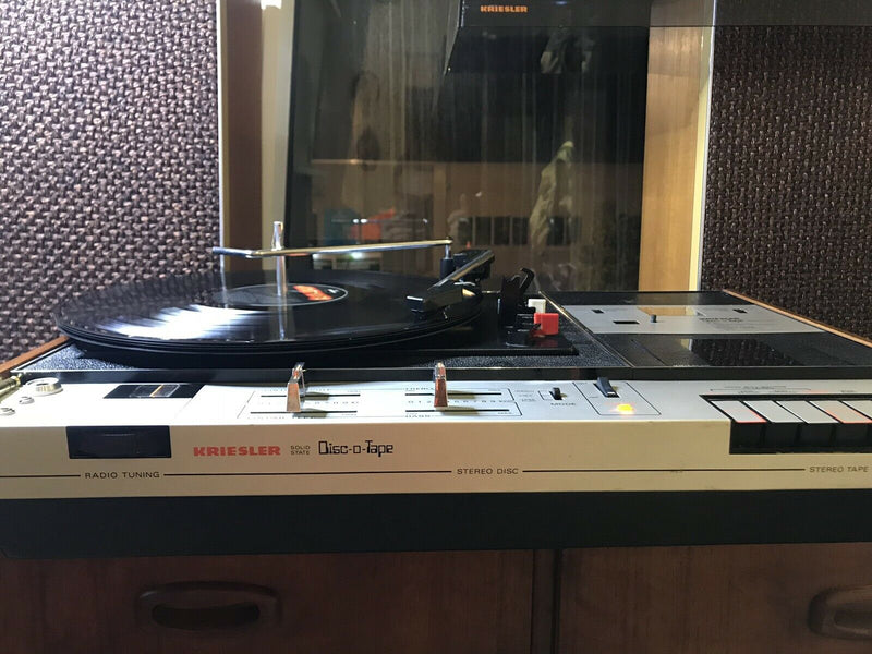Kriesler solid state Garrard disc-o-tape turntable radio cassette 1970s