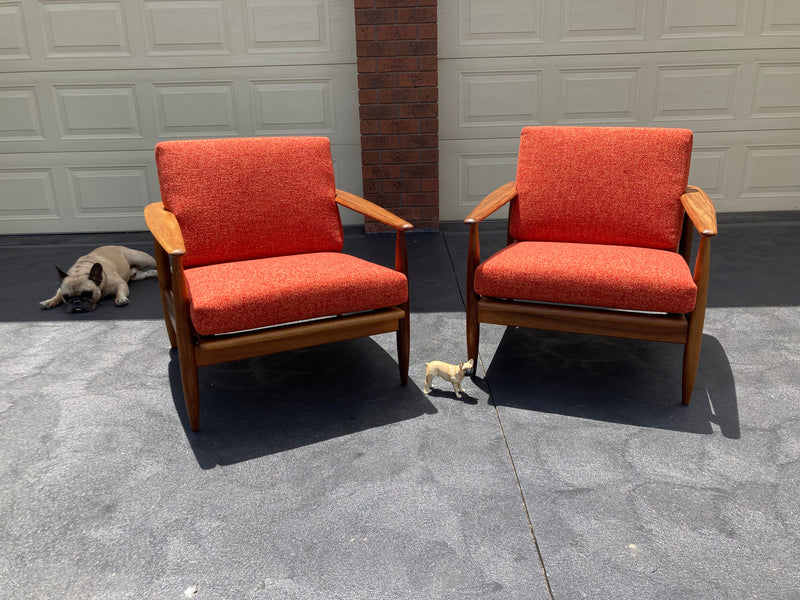 Pre order - Rare Pair Parker low line wraparound armchair genuine 1960s fully restored MCM rattan