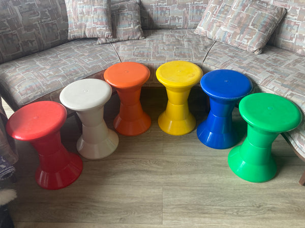 Caroma utility gaming stools X 6 vintage retro MCM Australia