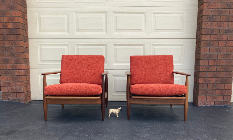 Pre order - Rare Pair Parker low line wraparound armchair genuine 1960s fully restored MCM rattan