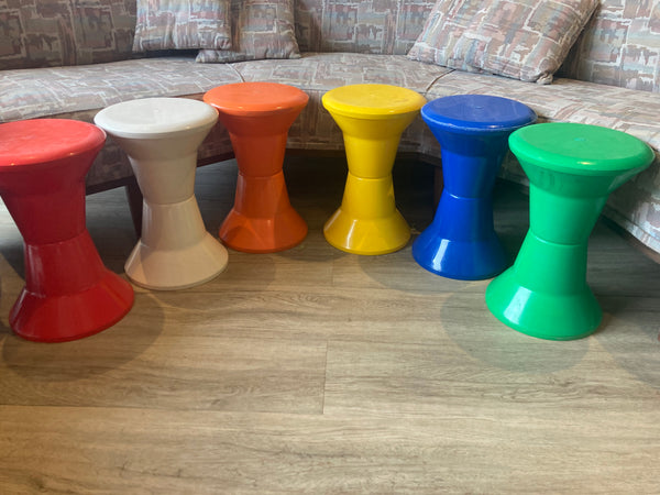 Caroma utility gaming stools X 6 vintage retro MCM Australia