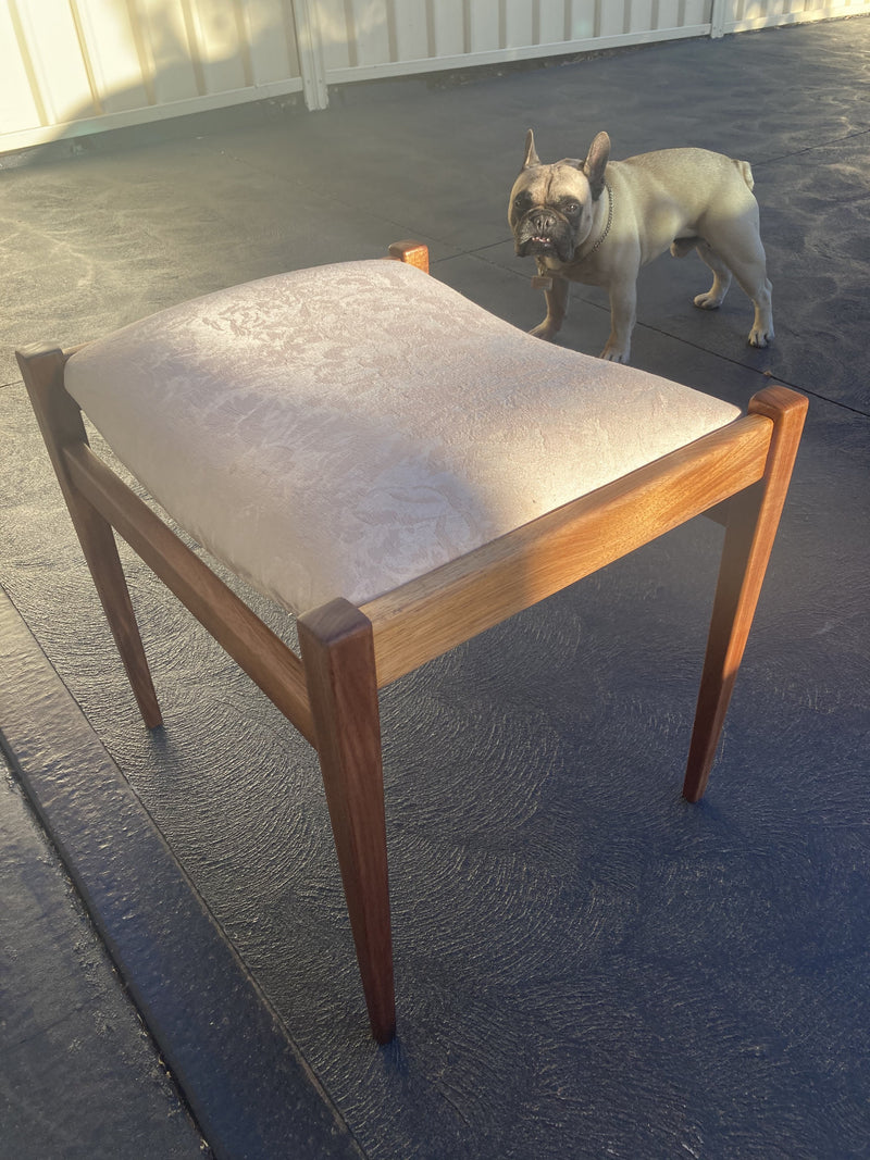 Authentic Parker stool for Nordic dresser table 1960s Shark mingle mangle