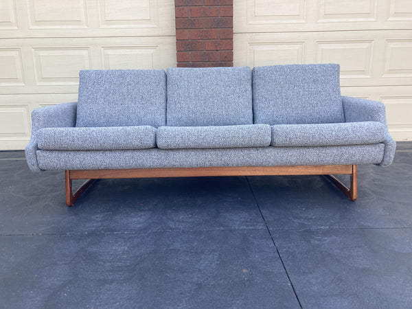 Authentic Parker Couch lowline 3 seater genuine sleigh leg 1960s fully restored Zepel fabrics
