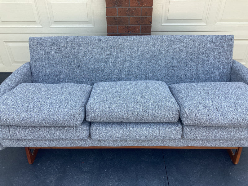 Authentic Parker Couch lowline 3 seater genuine sleigh leg 1960s fully restored Zepel fabrics