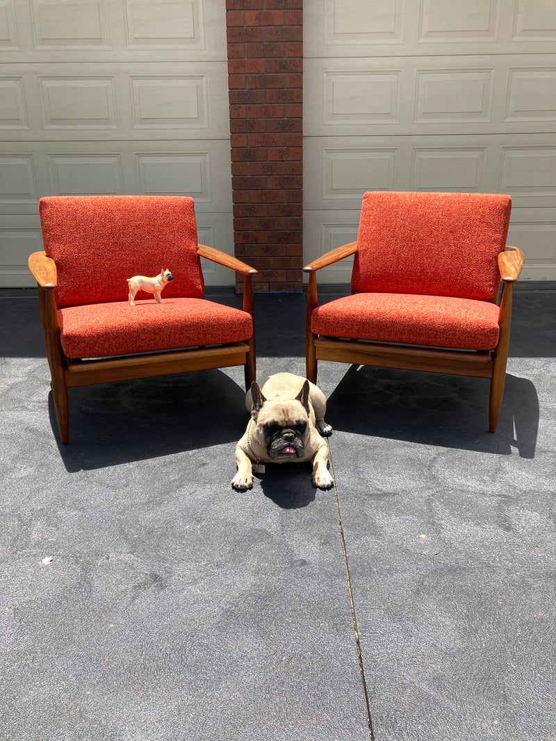 Pre order - Rare Pair Parker low line wraparound armchair genuine 1960s fully restored MCM rattan