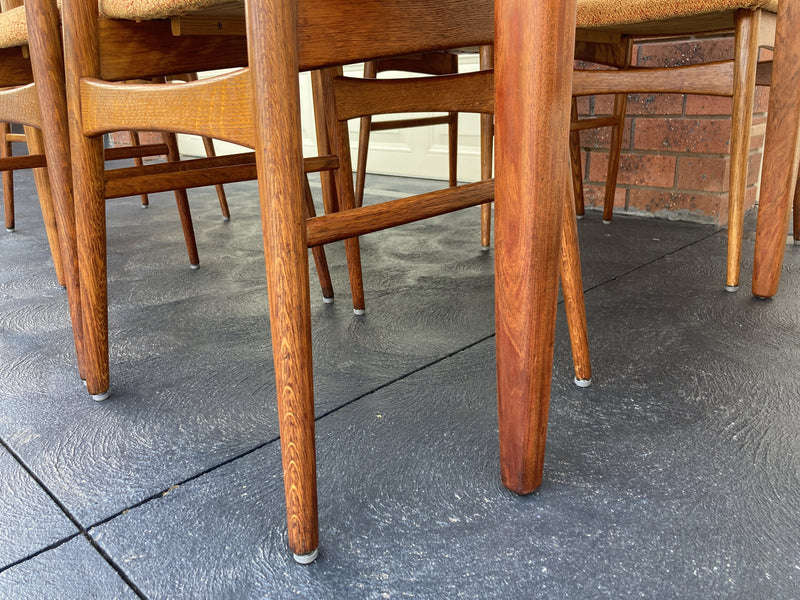 Scope Furniture MCM Authentic restored dining suite ladder back Niels Kofoed style chairs Australia made