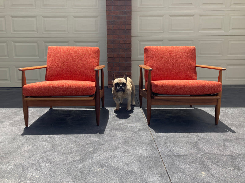 Pre order - Rare Pair Parker low line wraparound armchair genuine 1960s fully restored MCM rattan