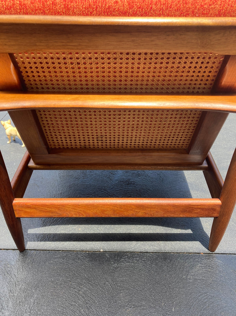 Pre order - Rare Pair Parker low line wraparound armchair genuine 1960s fully restored MCM rattan