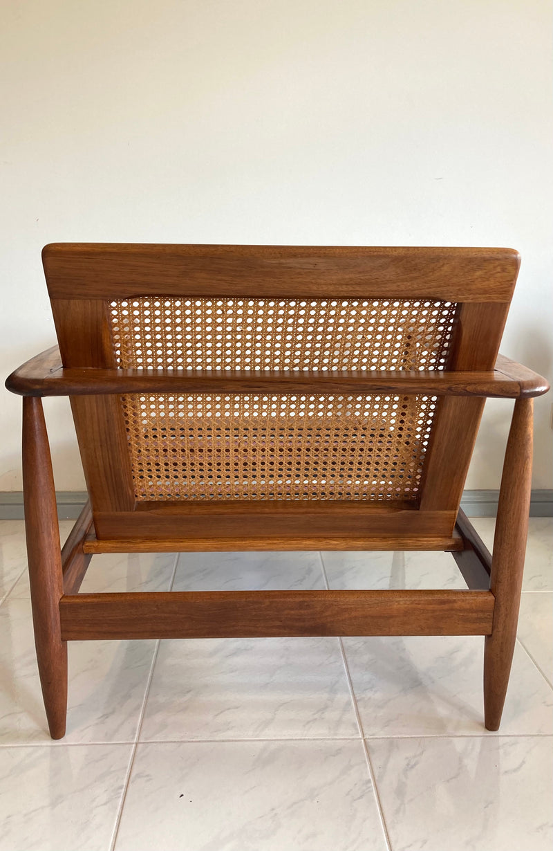 Pre order - Rare Pair Parker low line wraparound armchair genuine 1960s fully restored MCM rattan
