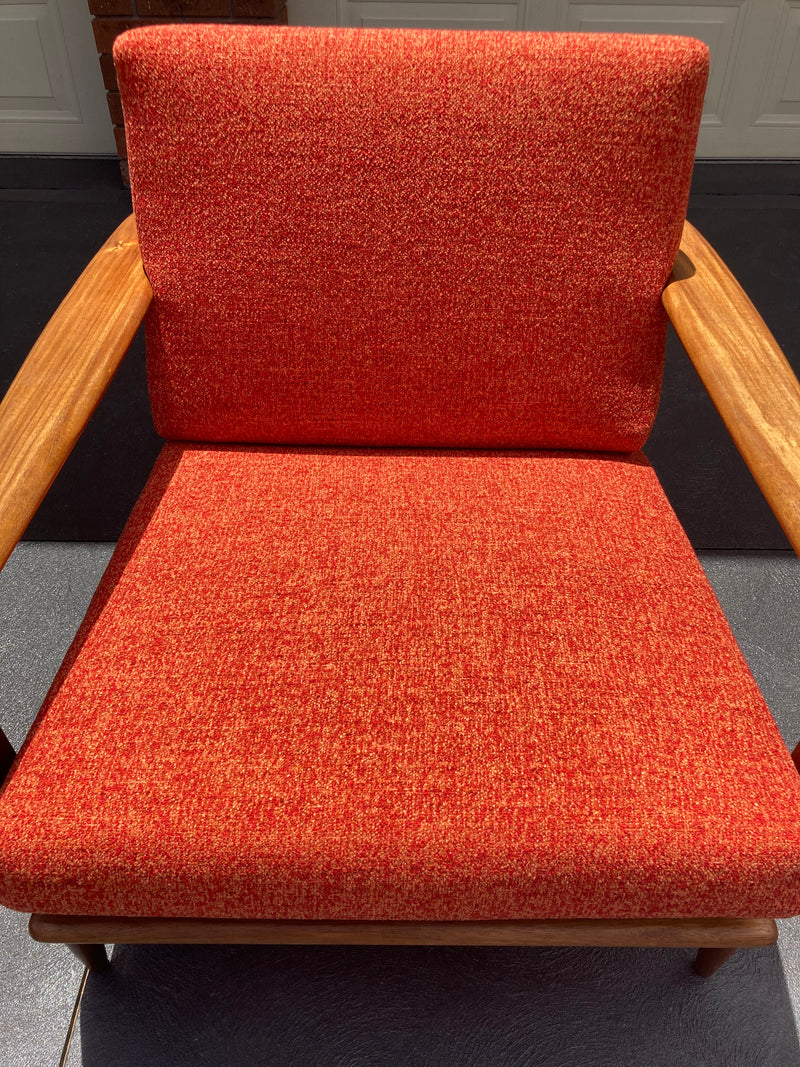 Pre order - Rare Pair Parker low line wraparound armchair genuine 1960s fully restored MCM rattan
