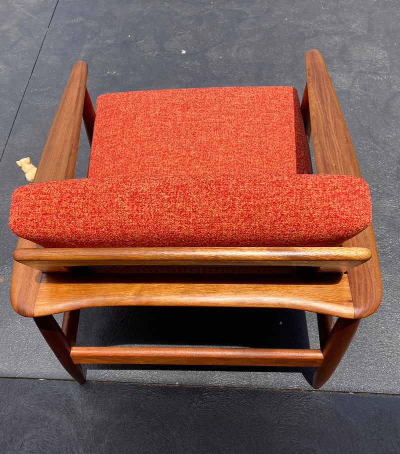Pre order - Rare Pair Parker low line wraparound armchair genuine 1960s fully restored MCM rattan