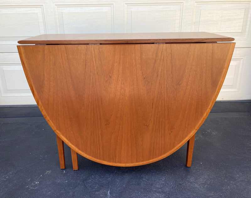 Golden teak Authentic Parker oval dining table MCM extendable drop 1960s