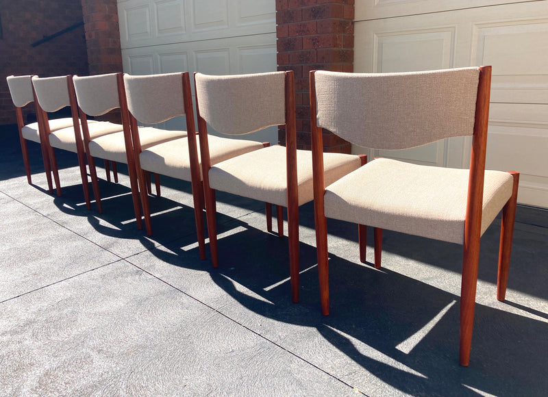 Parker table dining 6 matching chairs fully restored Zepel grey color 1960s MCM