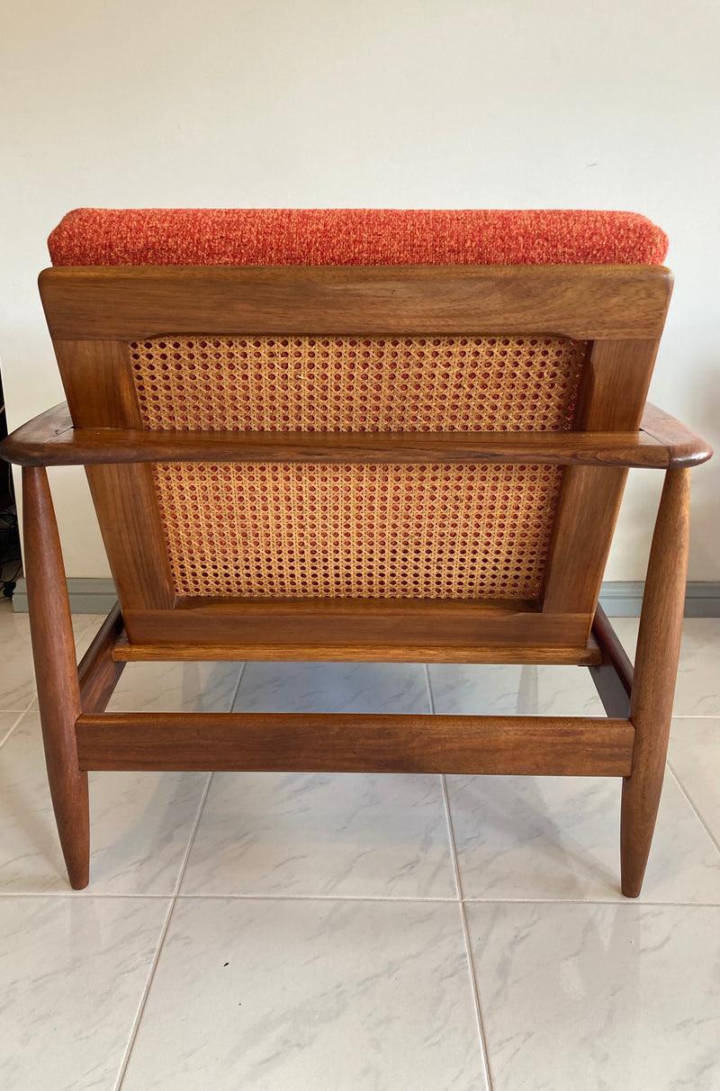 Pre order - Rare Pair Parker low line wraparound armchair genuine 1960s fully restored MCM rattan