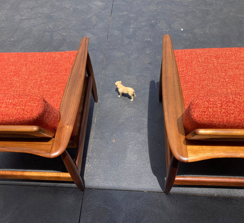 Pre order - Rare Pair Parker low line wraparound armchair genuine 1960s fully restored MCM rattan