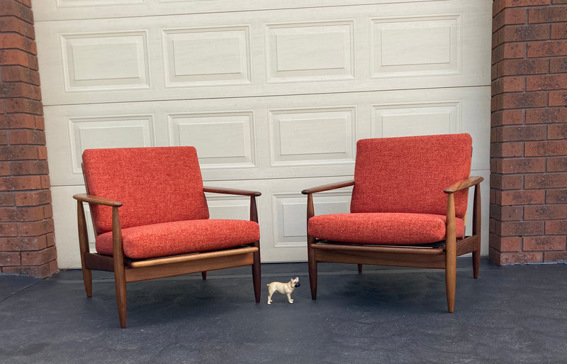 Pre order - Rare Pair Parker low line wraparound armchair genuine 1960s fully restored MCM rattan