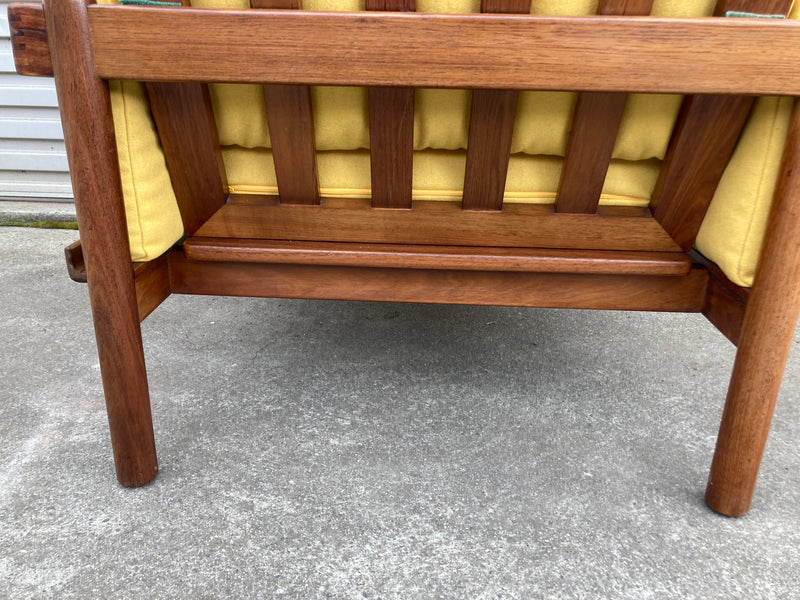 Pre -order Danish Deluxe armchair single restored yellow wool fabric Warwick