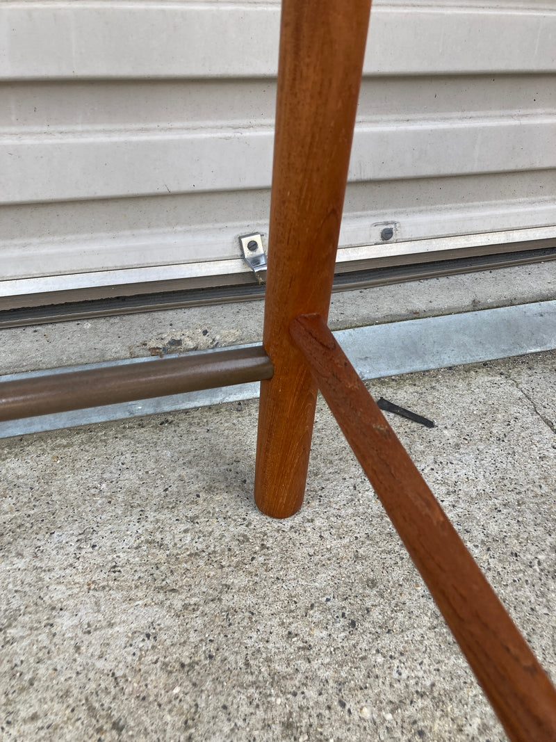 Pair of genuine Parker Bar stools in black vinyl restored MCM