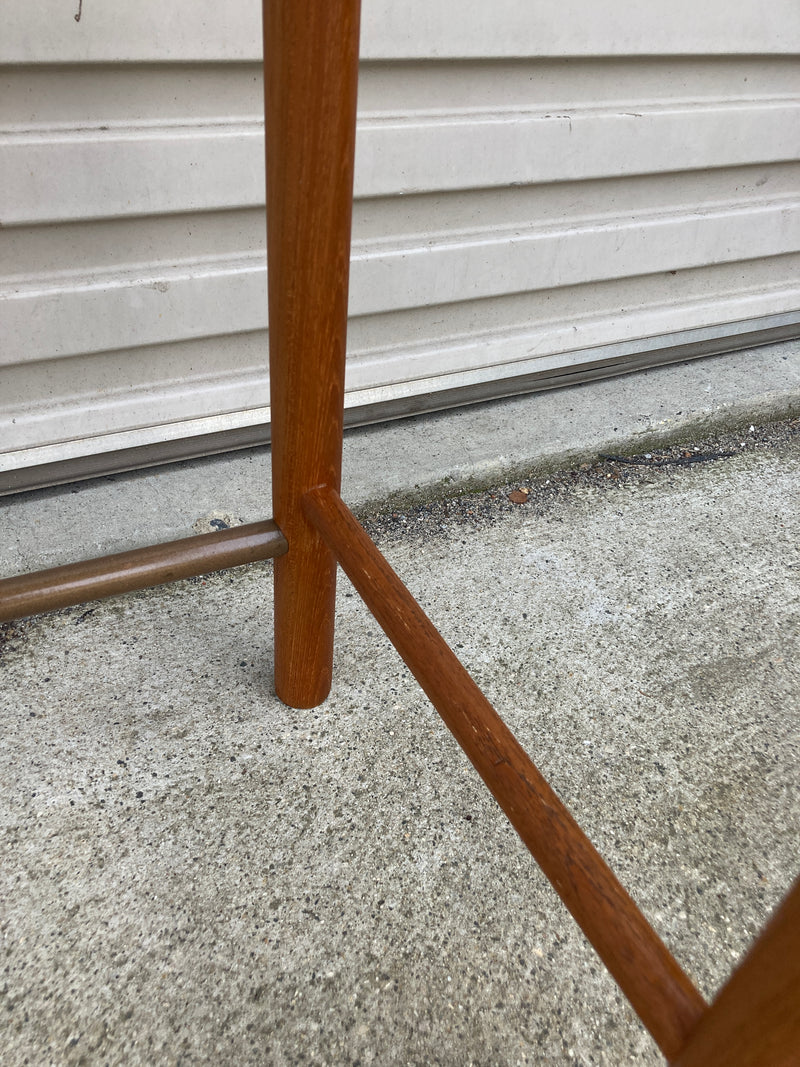 Pair of genuine Parker Bar stools in black vinyl restored MCM